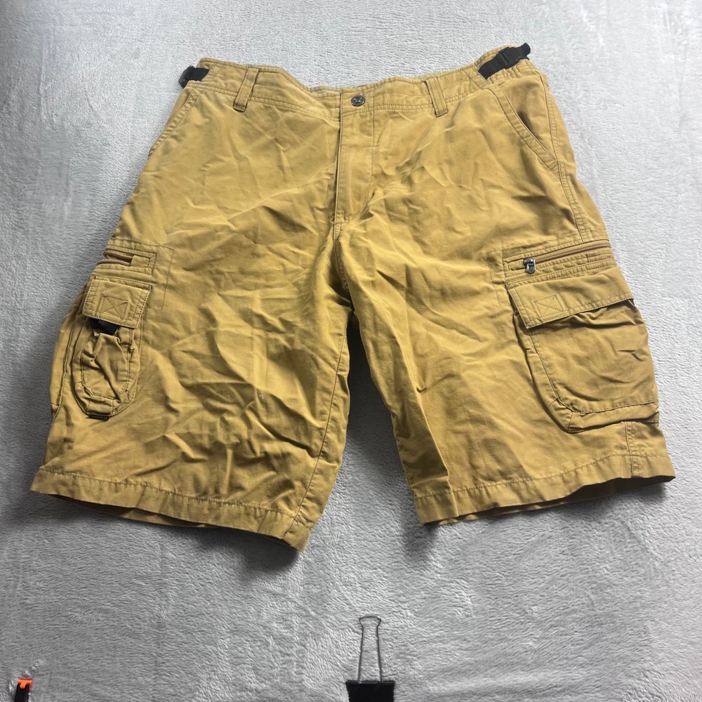 KUHL Men's Cargo Shorts Khaki Tan Outdoor Hiking Utility Shorts Size XL